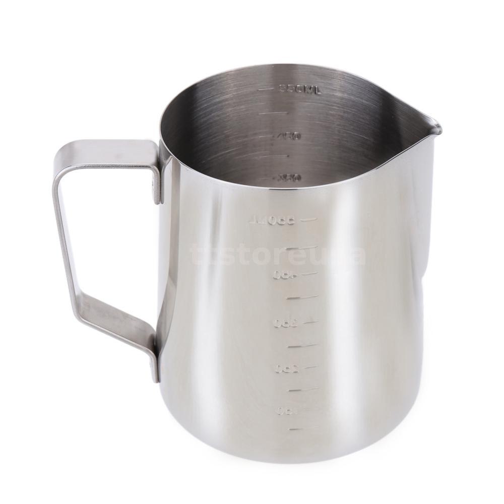 350ML Stainless Steel Espresso Milk Frothing / Steaming Pitcher Jug Cup ...
